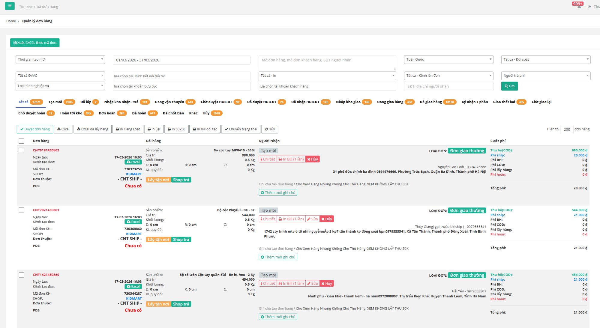 Quản lý vận đơn – topmove.vn